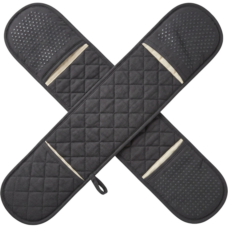 Nevas Double-Ended Quilted Oven Glove 88 x 18 cm Charcoal